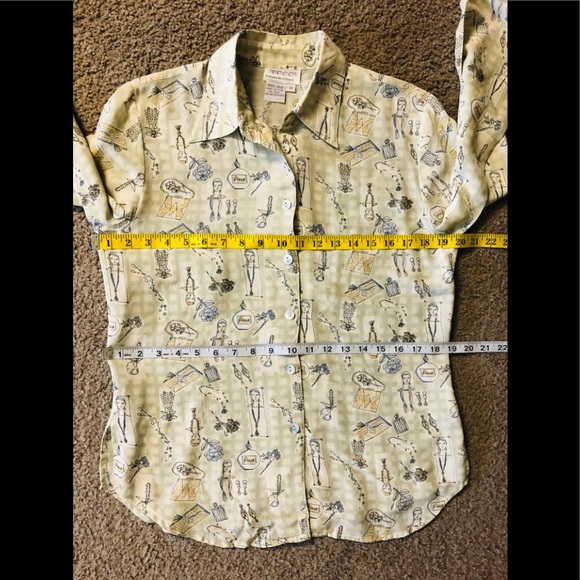 Tess Elizabeth O’bert 100% Silk Blouse size S Romantic Lovely - Picture 3 of 12